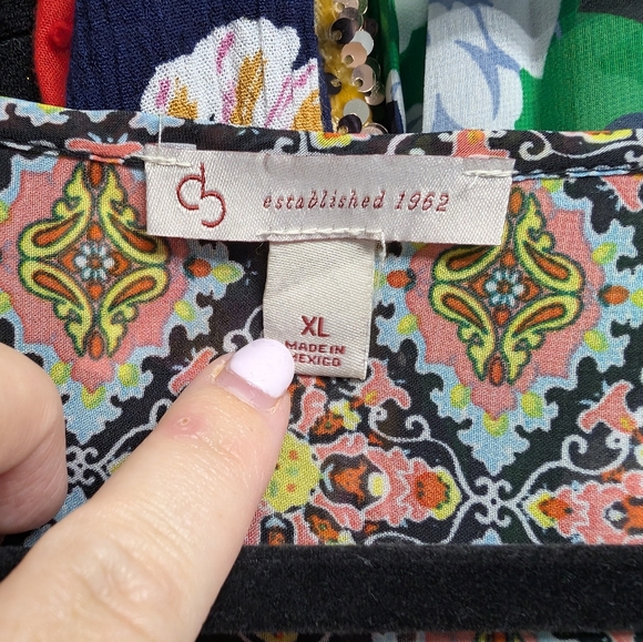 CB Established 1962 Women's Large Multi-colored Bohemian Pullover Tunic Top XL - Picture 3 of 4